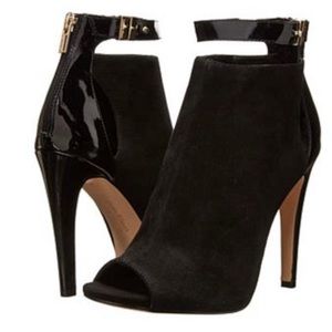 Calvin Klein peep toe booties